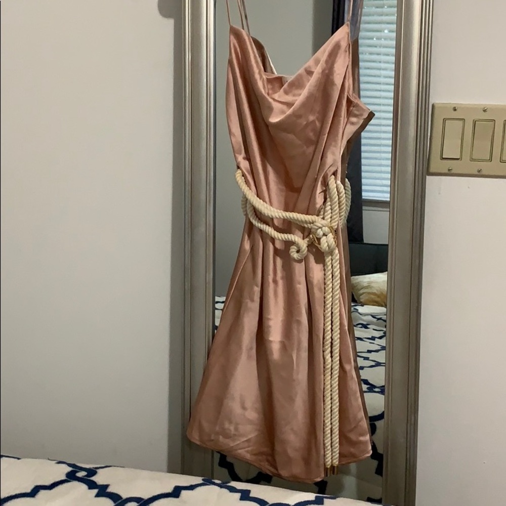 Pink silk dress